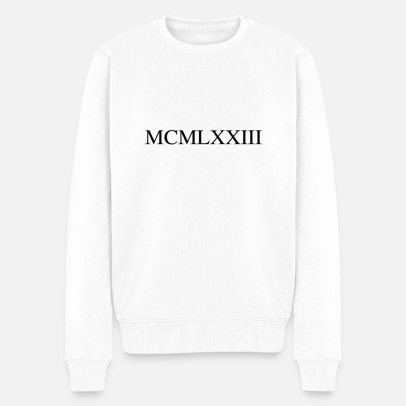 1973 - Männer Premium Bio Pullover - Weiß