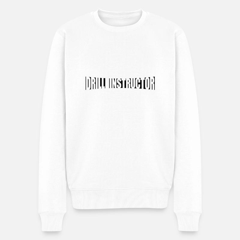 Instructeur d’exercice de texte - Pull Premium bio Homme - blanc
