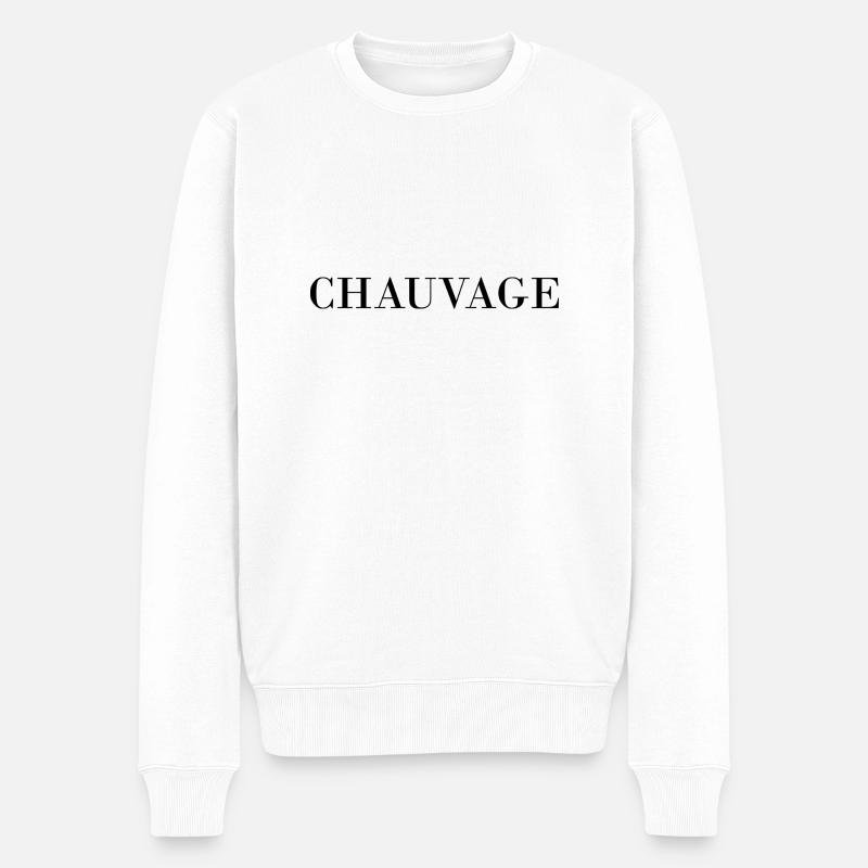 CHAUVAGE - Pull Premium bio Homme - blanc