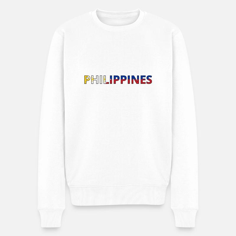 Drapeau Philippines - Pull Premium bio Homme - blanc