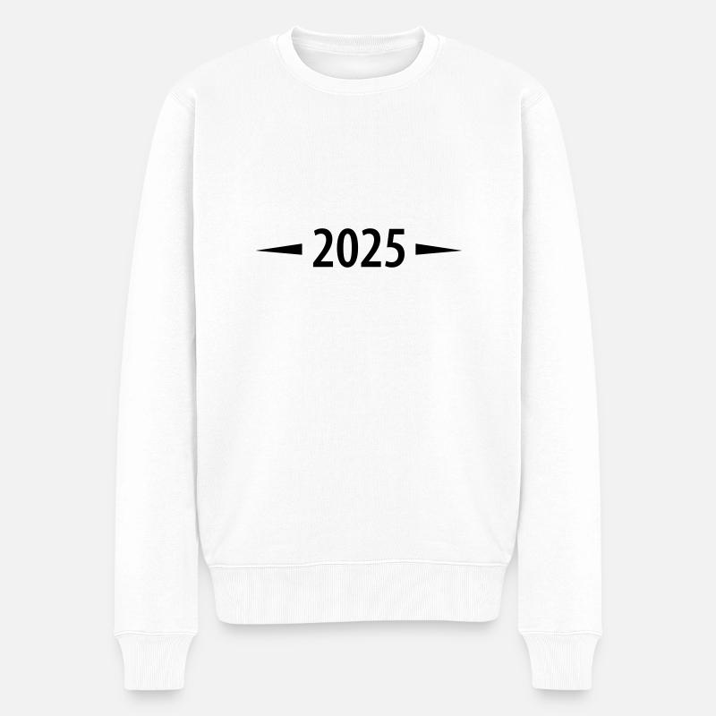 2025 - Männer Premium Bio Pullover - Weiß