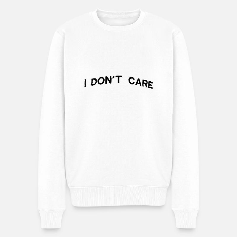 Je m'en fiche. - Pull Premium bio Homme - blanc