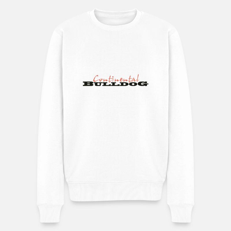 Continental Bulldog Logo - Männer Premium Bio Pullover - Weiß