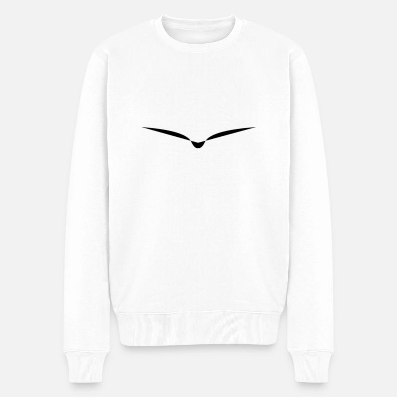 Vogel - Männer Premium Bio Pullover - Weiß