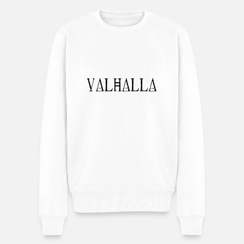 Valhalla - Männer Premium Bio Pullover - Weiß