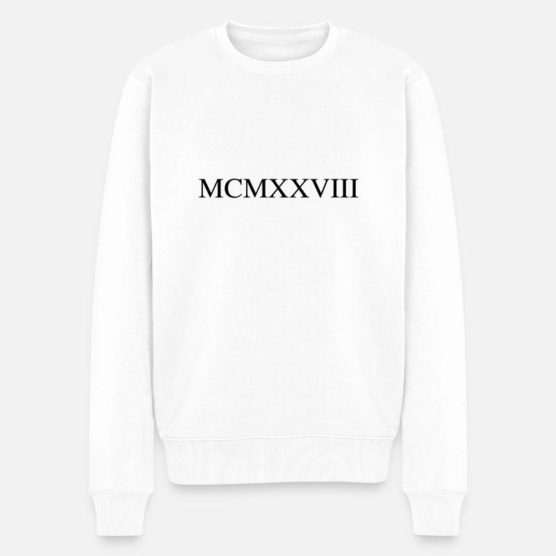 1928 - Männer Premium Bio Pullover - Weiß