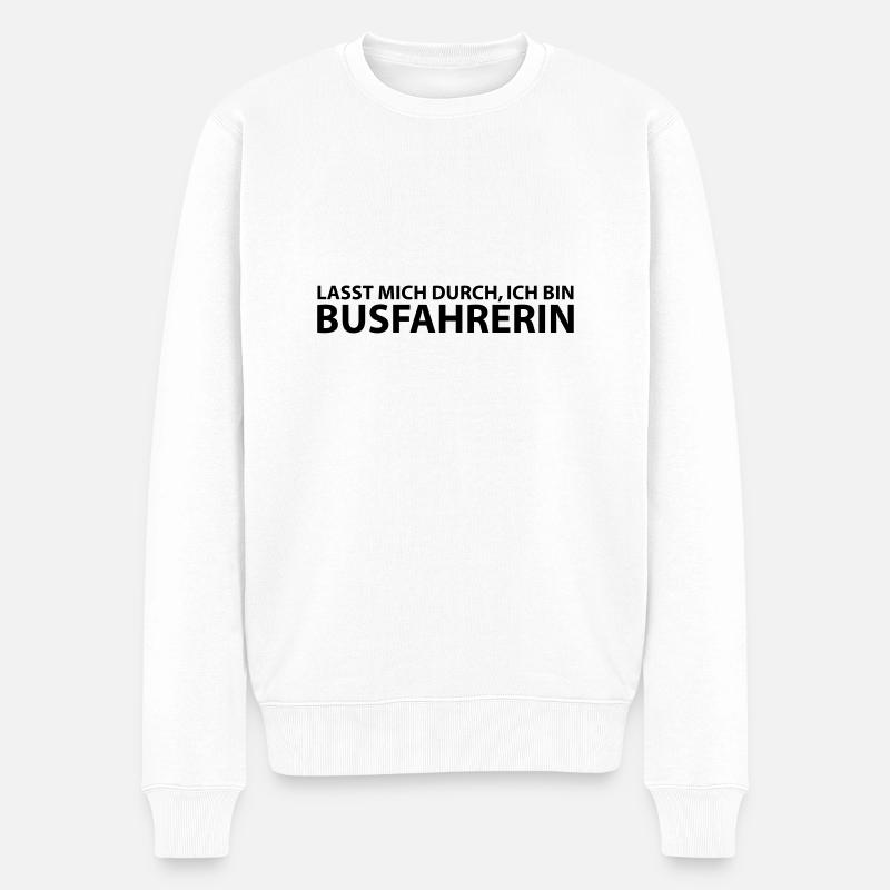 busfahrerin - Männer Premium Bio Pullover - Weiß