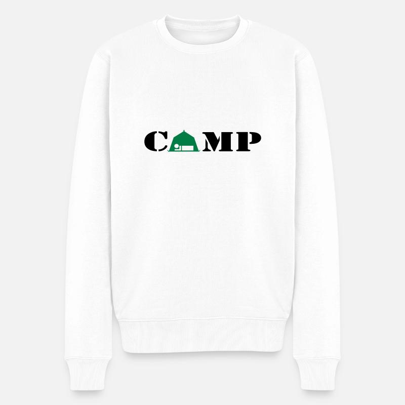 camp_2c - Männer Premium Bio Pullover - Weiß
