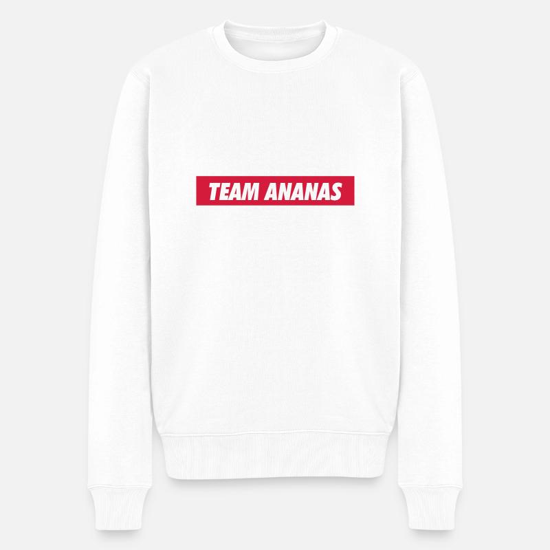 team ananas - Männer Premium Bio Pullover - Weiß
