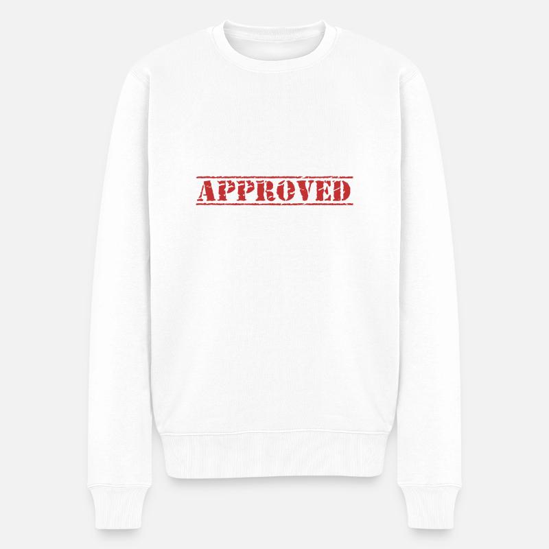 APPROVED - Männer Premium Bio Pullover - Weiß