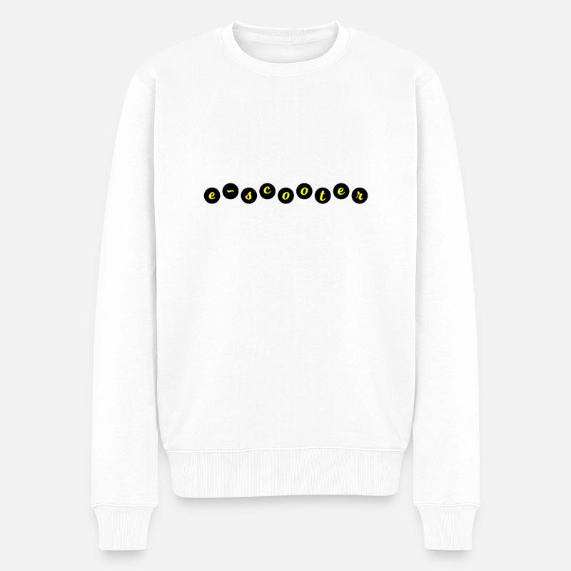E-Scooter Roller Scooter - Männer Premium Bio Pullover - Weiß