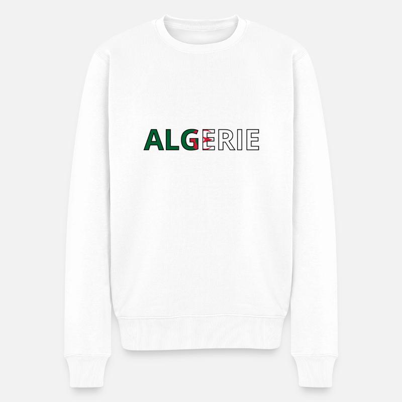 Drapeau Algérie - Pull Premium bio Homme - blanc
