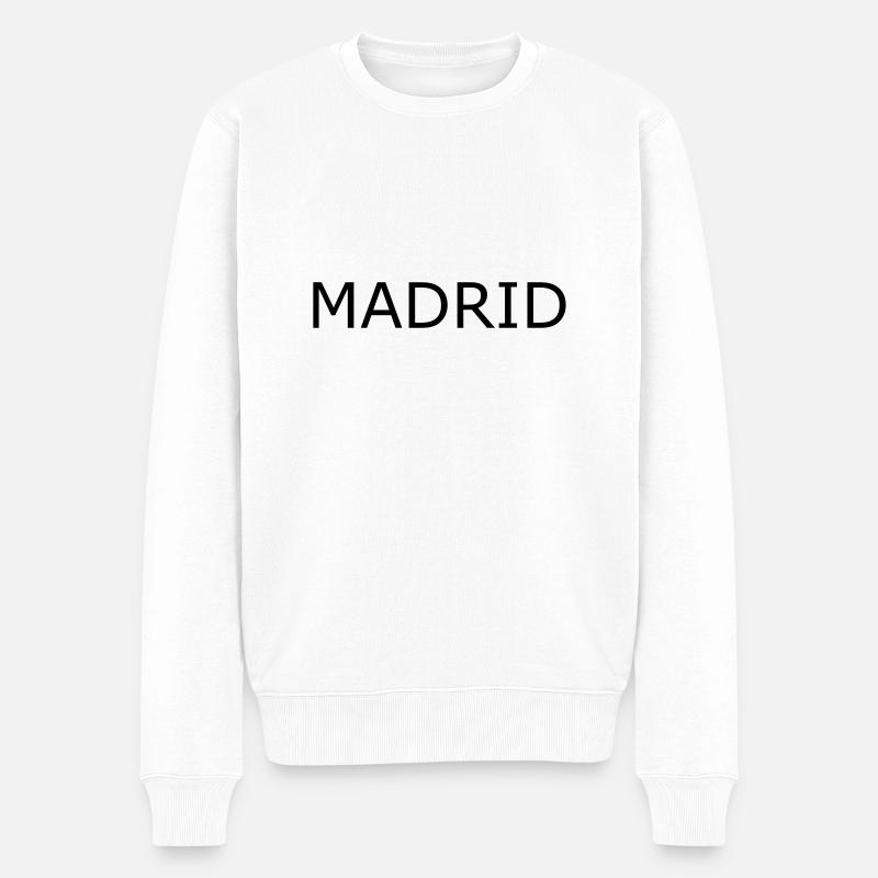 MADRID Geschenk - Männer Premium Bio Pullover - Weiß