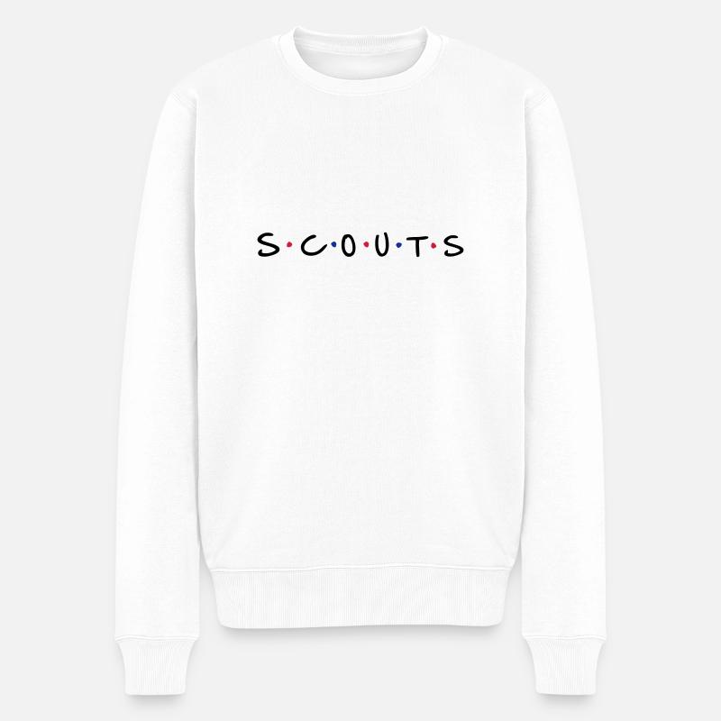 Scouts - Männer Premium Bio Pullover - Weiß