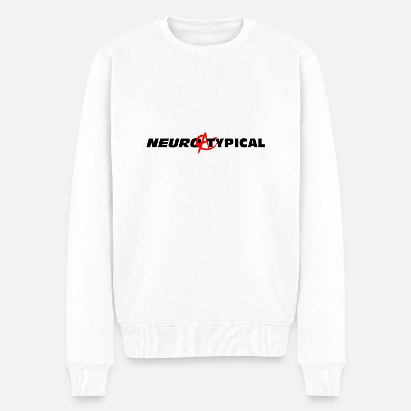 Neuroatypisch: zerebrale Anarchie - Männer Premium Bio Pullover - Weiß