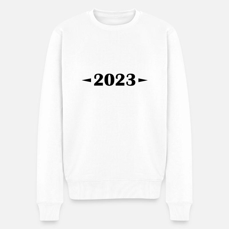 2023 - Männer Premium Bio Pullover - Weiß