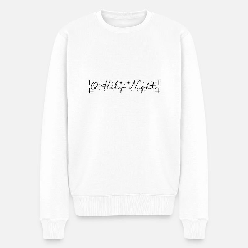 O holy Night - Männer Premium Bio Pullover - Weiß