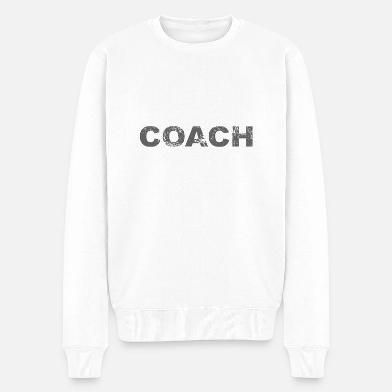 Coach Trainer Training - Men's Premium Organic Jumper - white