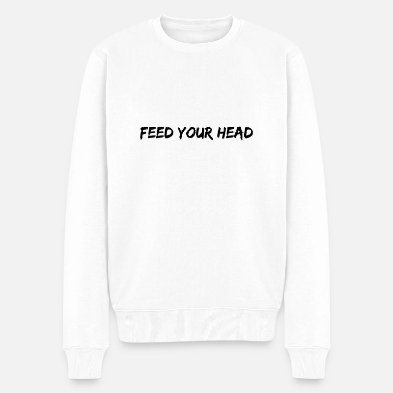 FEED YOUR HEAD - Männer Premium Bio Pullover - Weiß