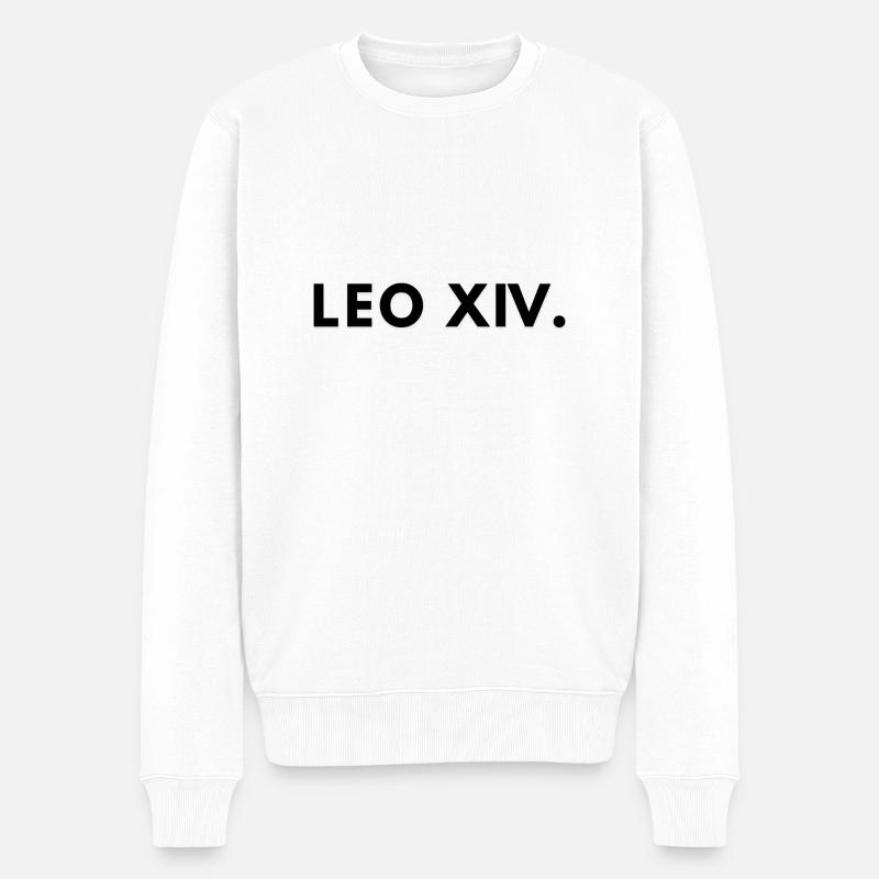 Papst Leo XIV 14 - Männer Premium Bio Pullover - Weiß