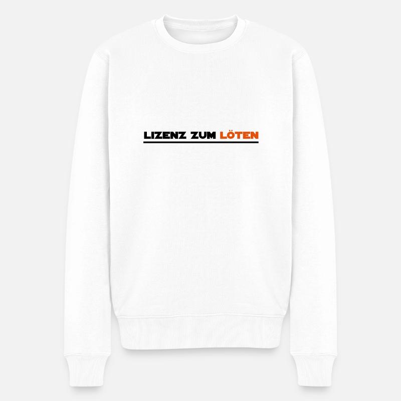 löten - Männer Premium Bio Pullover - Weiß