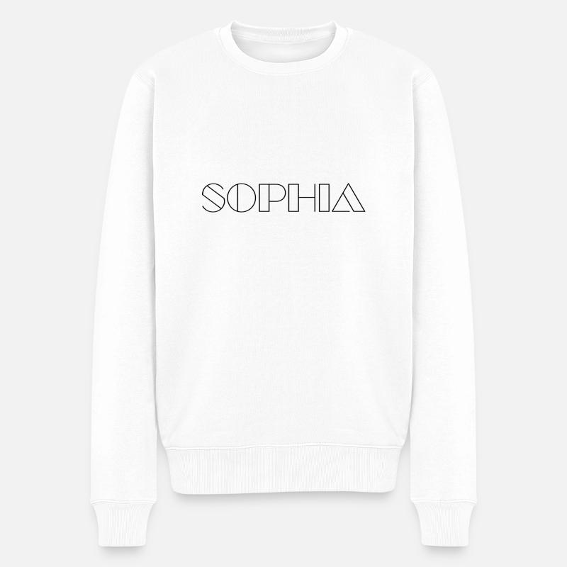 Nom Sophia Modern Black - Pull Premium bio Homme - blanc
