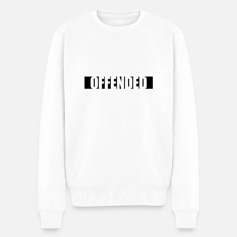 Logo offensé par le bar - Pull Premium bio Homme - blanc
