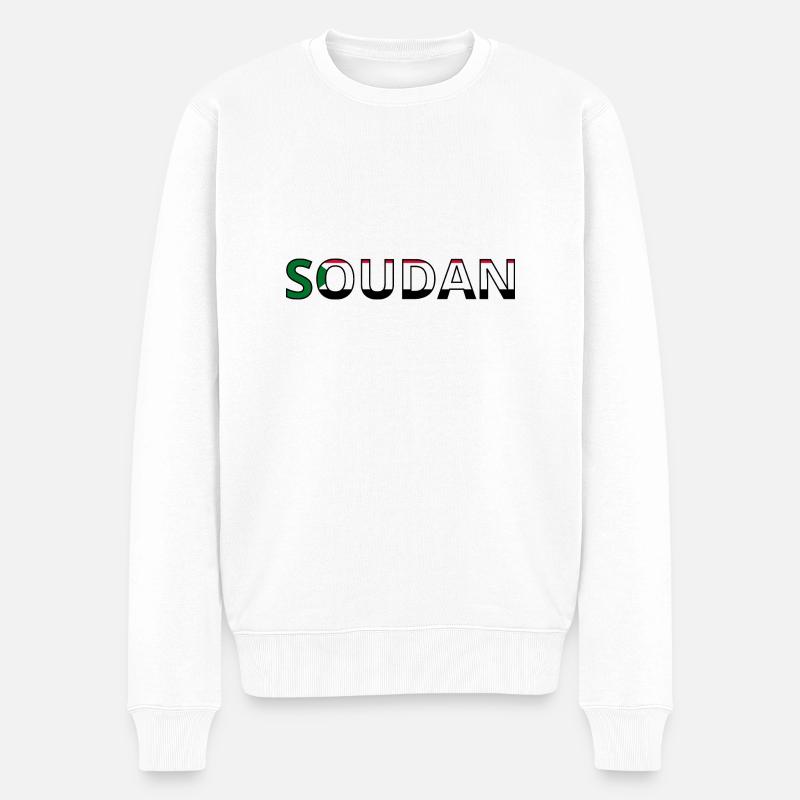 Drapeau Soudan - Pull Premium bio Homme - blanc