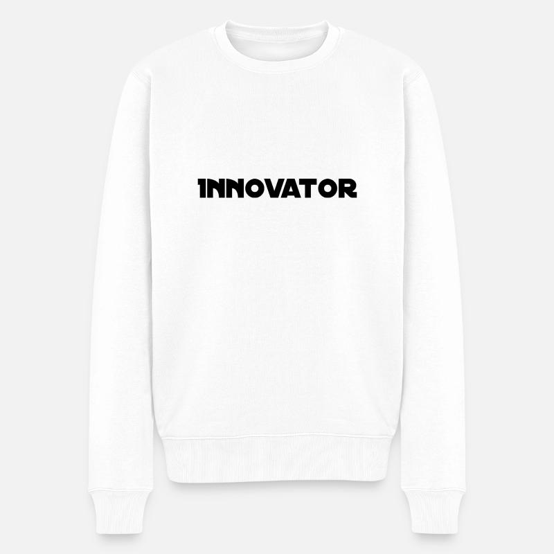 Innovator - Männer Premium Bio Pullover - Weiß