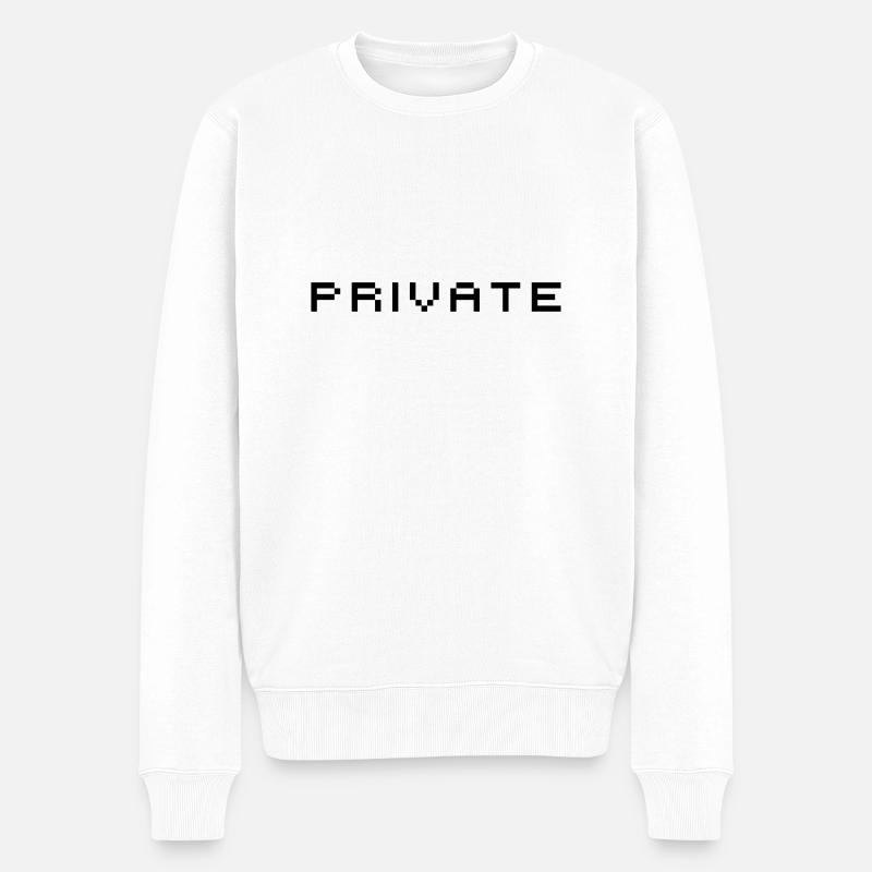 Private - Männer Premium Bio Pullover - Weiß