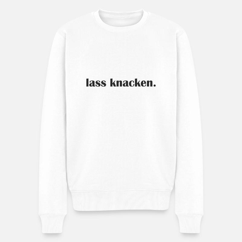 Lass knacken - Männer Premium Bio Pullover - Weiß