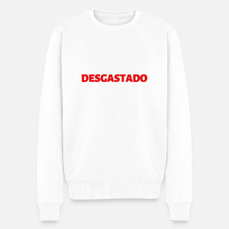 erschöpft Portugiesisch Sprache - Männer Premium Bio Pullover - Weiß