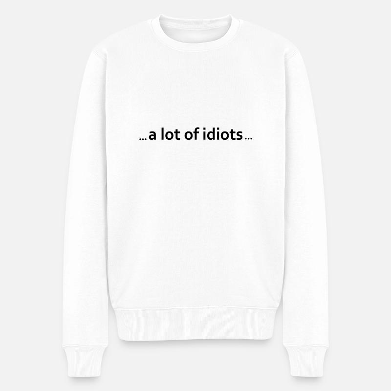 beaucoup d'idiots - Pull Premium bio Homme - blanc