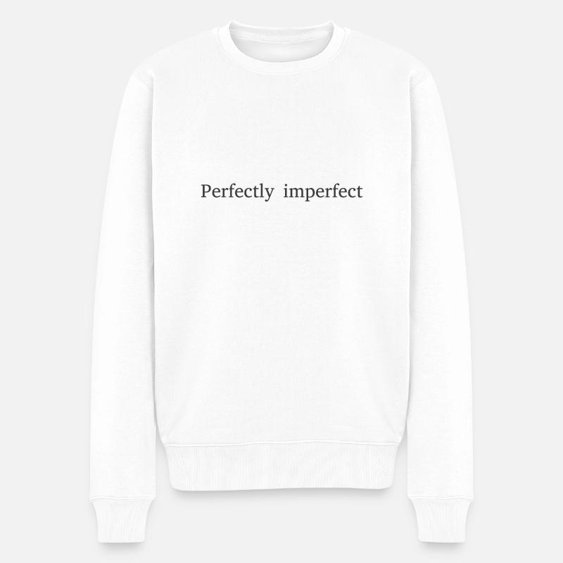 Perfectly imperfect - Männer Premium Bio Pullover - Weiß