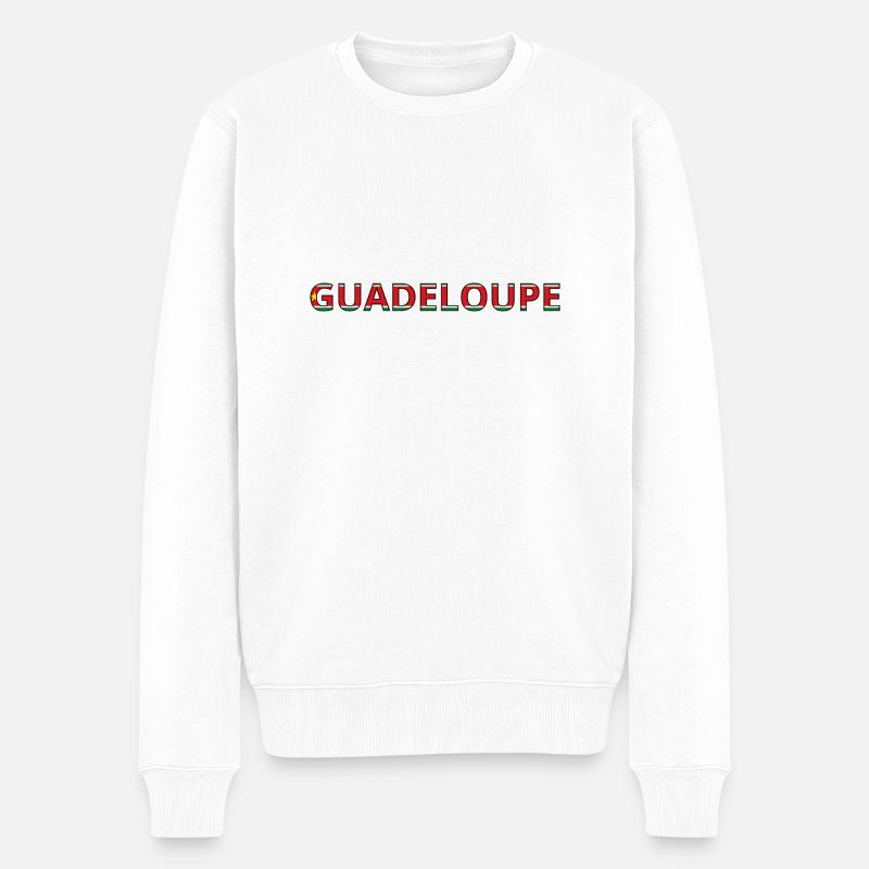 Drapeau guadeloupe - Pull Premium bio Homme - blanc