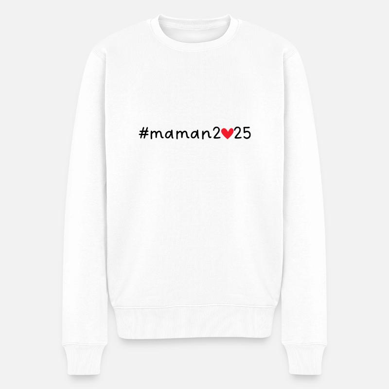 Maman 2025 - Pull Premium bio Homme - blanc
