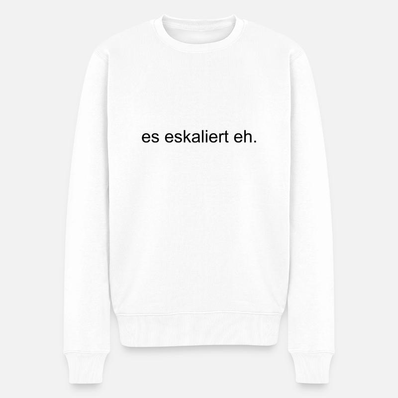 ES Eskaliert Eh - Männer Premium Bio Pullover - Weiß