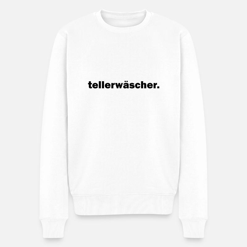 Tellerwäscher - Männer Premium Bio Pullover - Weiß