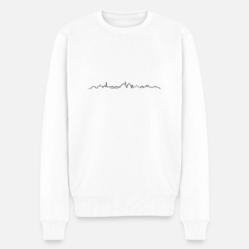 Skyline - Potsdam - Männer Premium Bio Pullover - Weiß