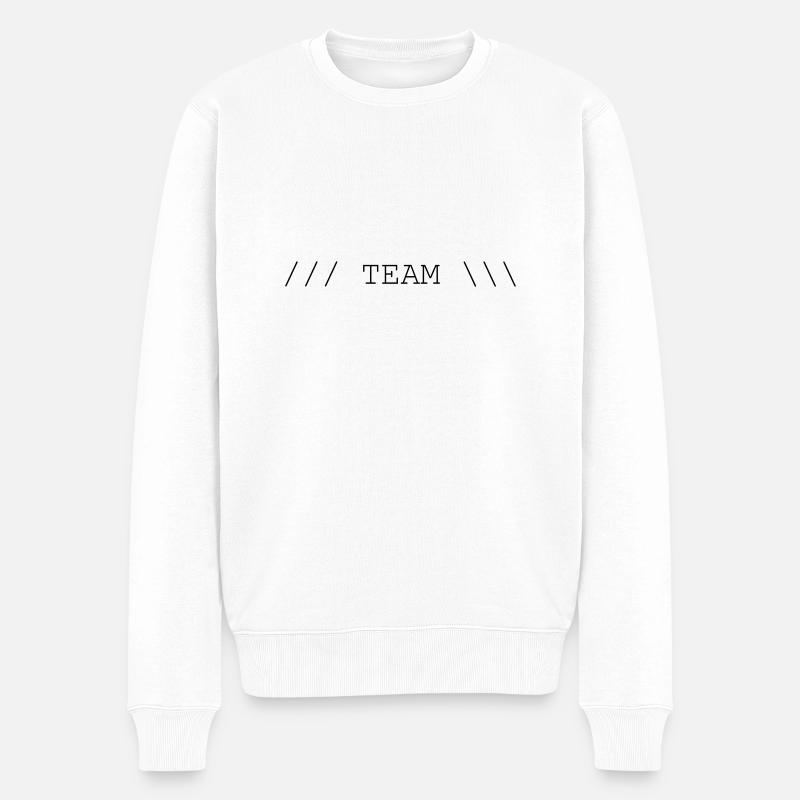Team - Männer Premium Bio Pullover - Weiß