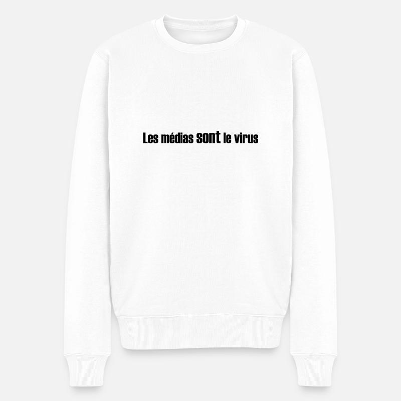 Les médias sont le virus - Pull Premium bio Homme - blanc
