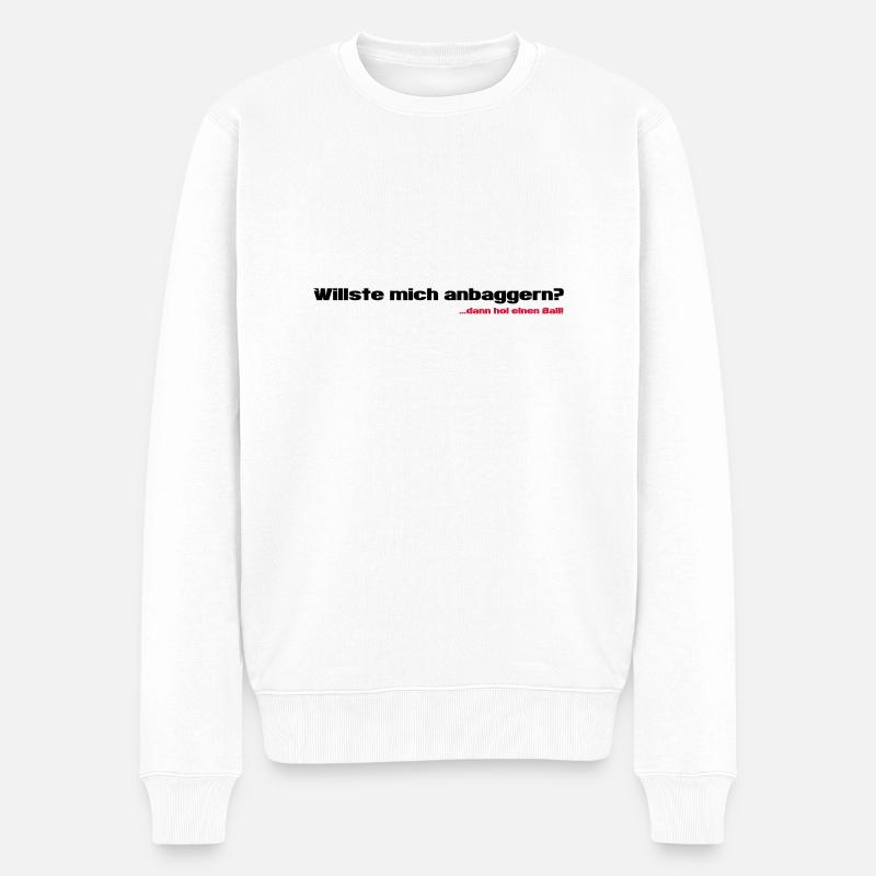 Anbaggern - Männer Premium Bio Pullover - Weiß