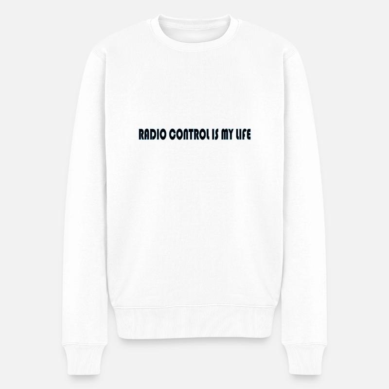 Rc Funksteuerung ist mein Leben - Männer Premium Bio Pullover - Weiß