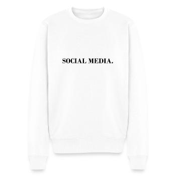 Social Media. - Männer Premium Bio Pullover - Weiß - Vorne - Thijin (182cm)