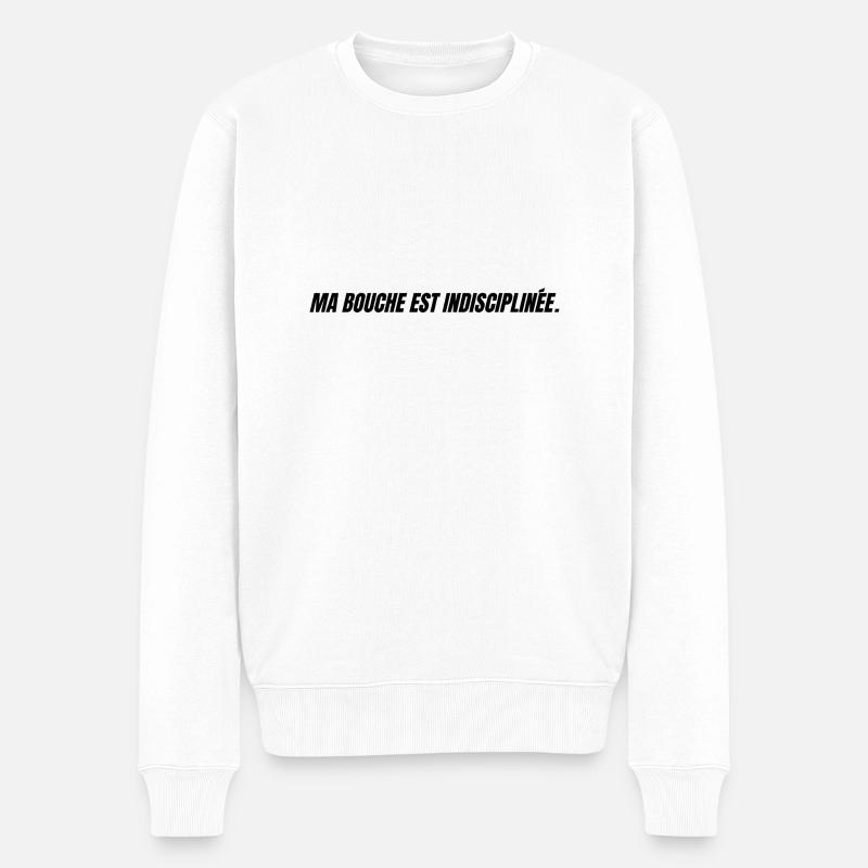 Ma bouche est indisciplinée - Pull Premium bio Homme - blanc