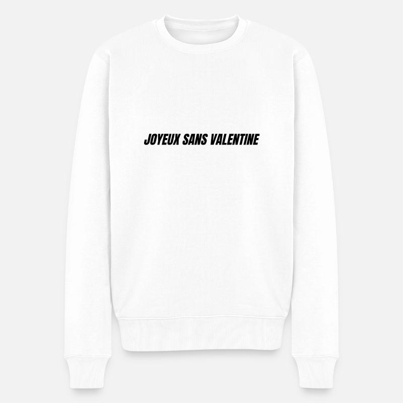 joyeux sans valentine - Pull Premium bio Homme - blanc
