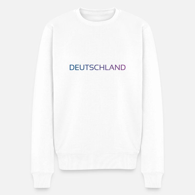 Deutschland - Männer Premium Bio Pullover - Weiß