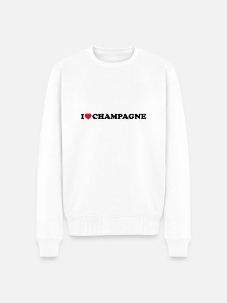 I_love_ - Men's Premium Organic Jumper - white
