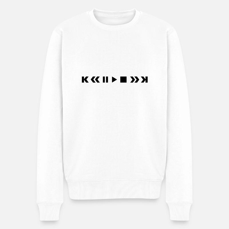 player_f1 - Pull Premium bio Homme - blanc