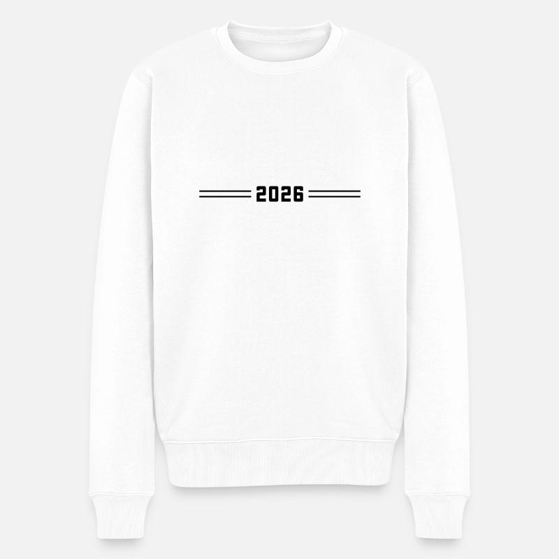 2026 Symbol - Männer Premium Bio Pullover - Weiß